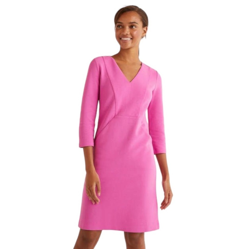 Boden Dress‎ Women’s Size 2 Petite Pink Bronte Ottoman Shift Knee Length